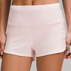 Lululemon Speed Up High-Rise Lined Short 2.5" - Light Pink - Size 12